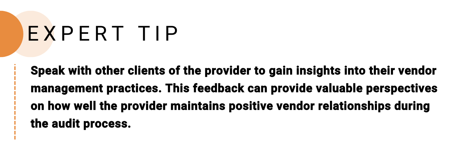 Infographic highlighting best practices for assessing vendor relations in AP recovery audits